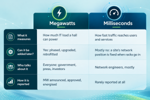 Difference between megawatts and milliseconds